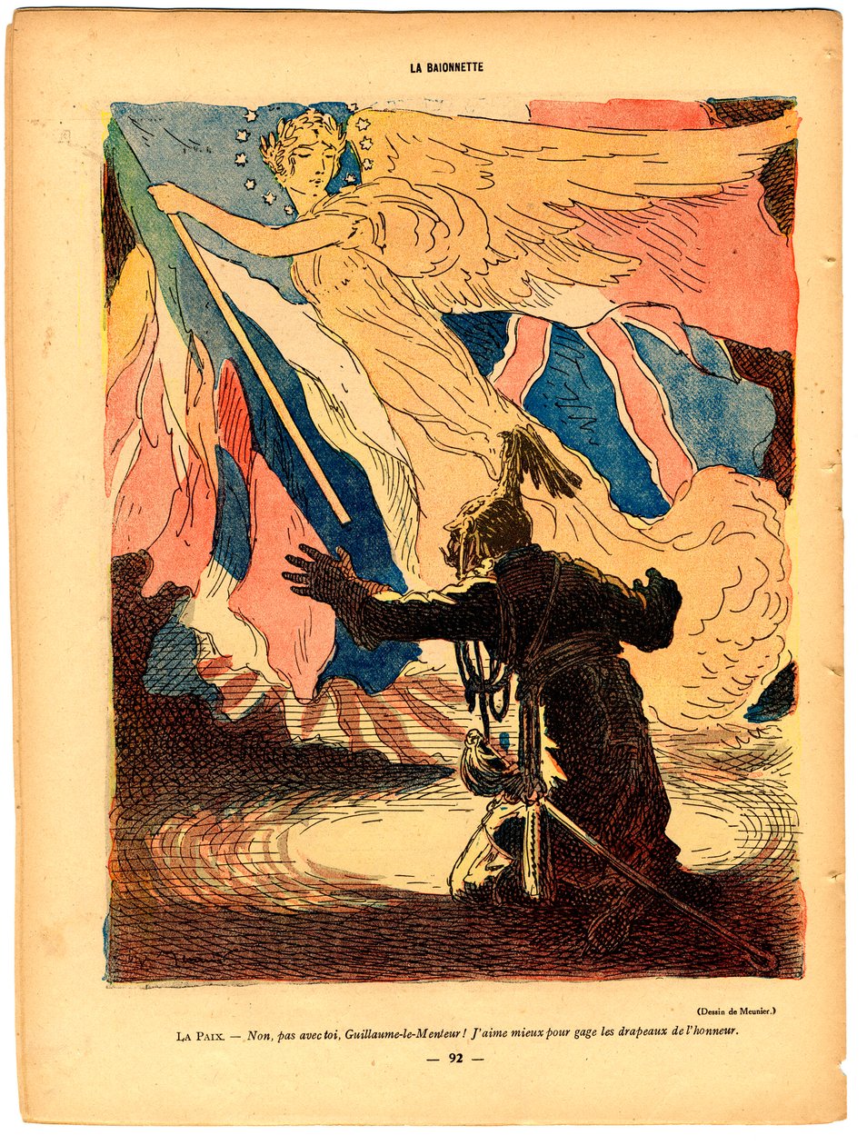 Bajonetten, satirisk i färger av Georges Meunier