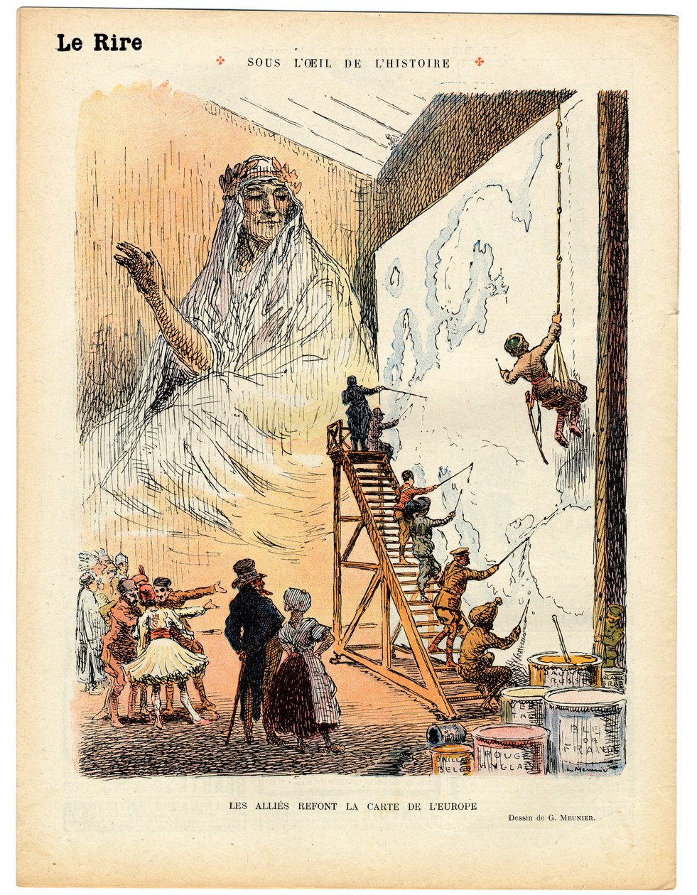 Röda skratt, satiriska i färger av Georges Meunier