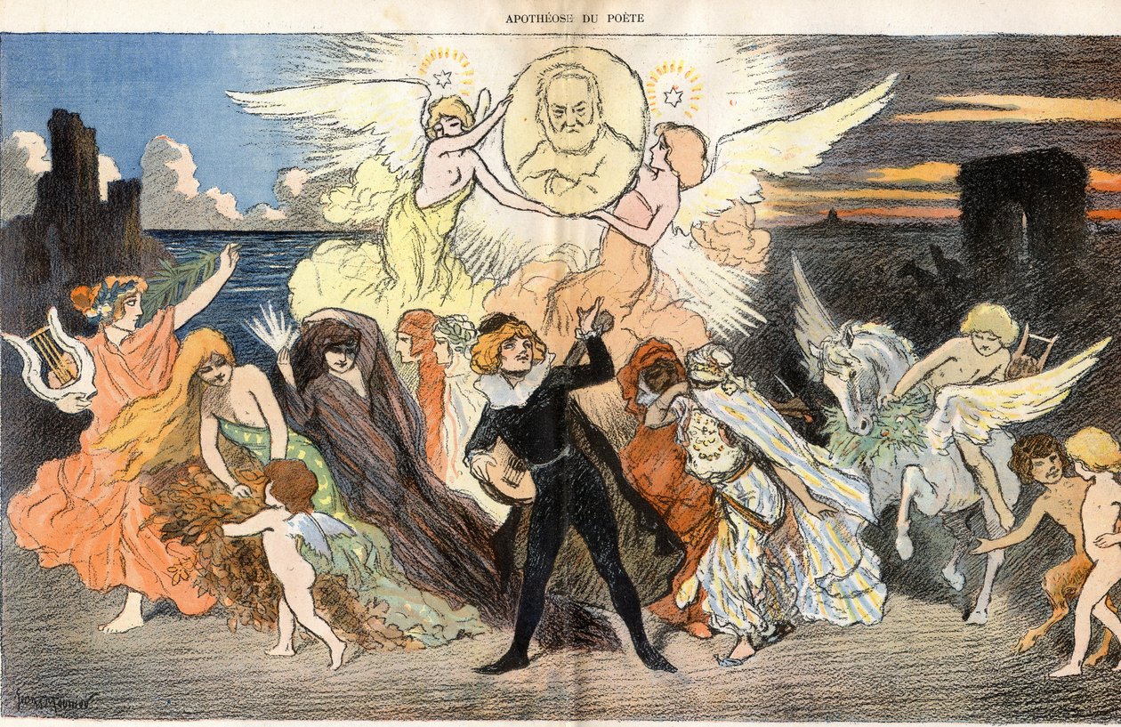 Poetens apoteos, en hommagea Victor Hugo (1802-1885) för firandet av hundraårsdagen av hans födelse av Georges Meunier
