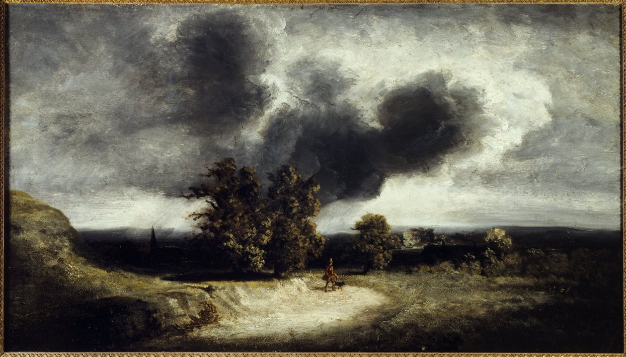 Paysage des environs de Paris, ca 1830 (olja på duk) av Georges Michel