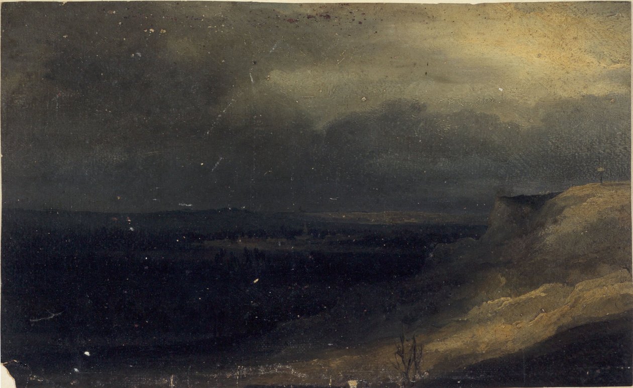 Förmodad vy över Montmartre, ca 1830 (målning) av Georges Michel
