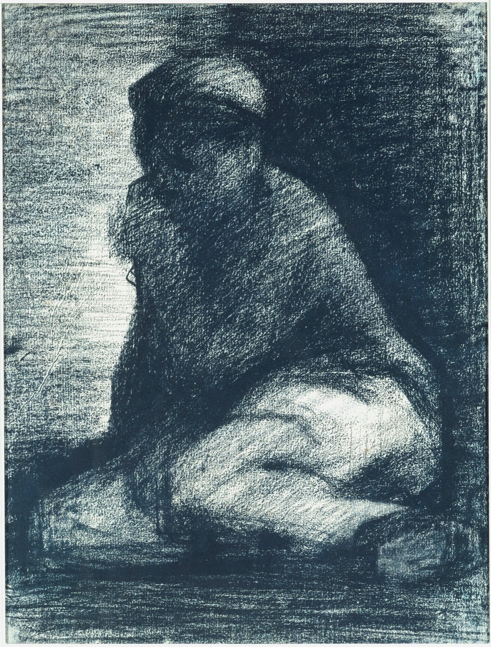 En ung man hukar, ca 1882 av Georges Pierre Seurat