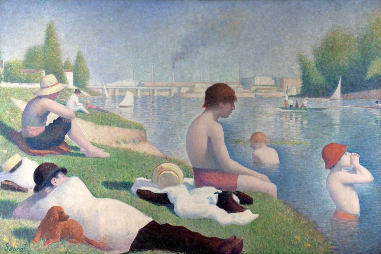 Badande vid Asnières av Georges Pierre Seurat