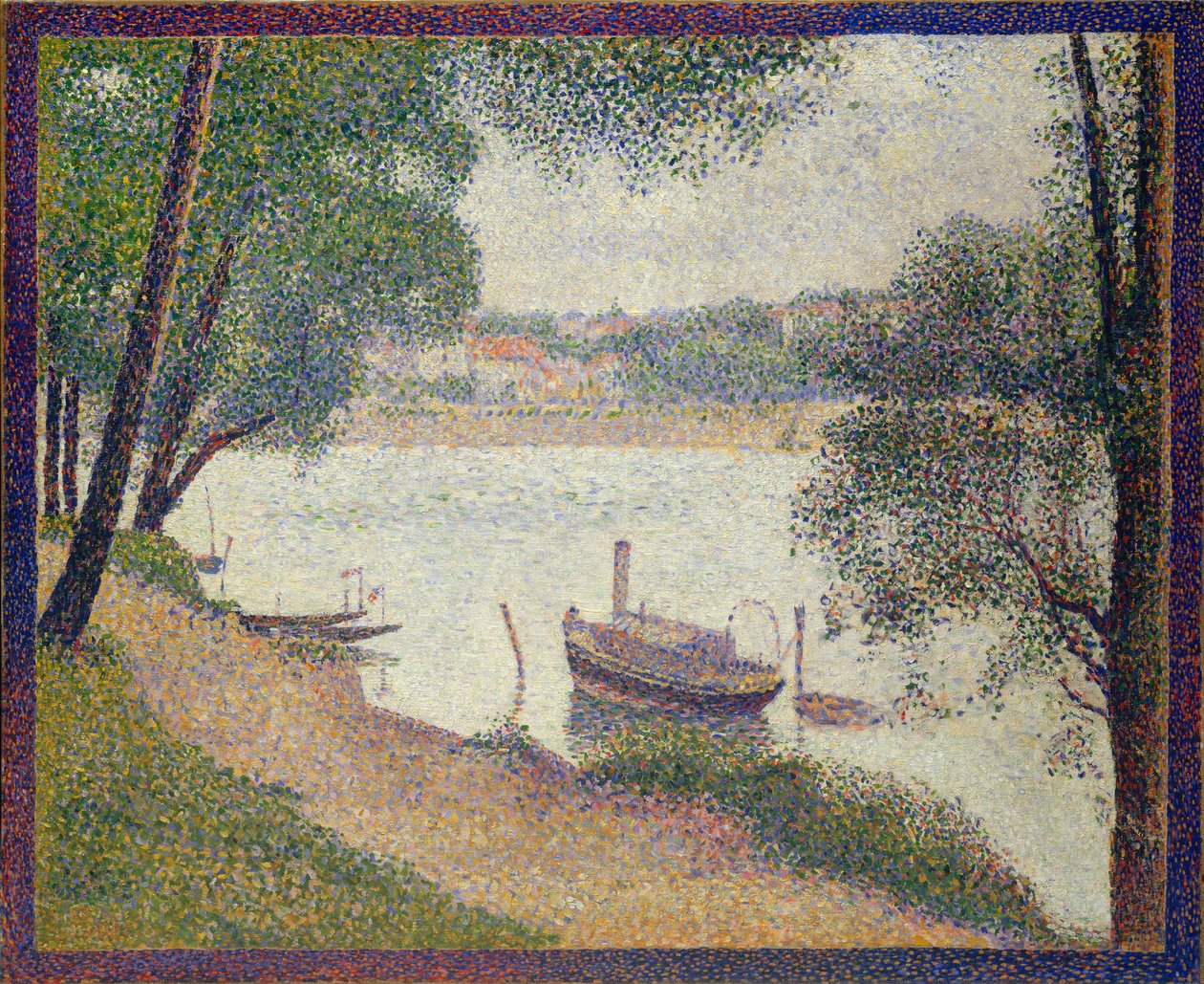 Grått väder, Grande Jatte, ca. 1886-88. av Georges Pierre Seurat