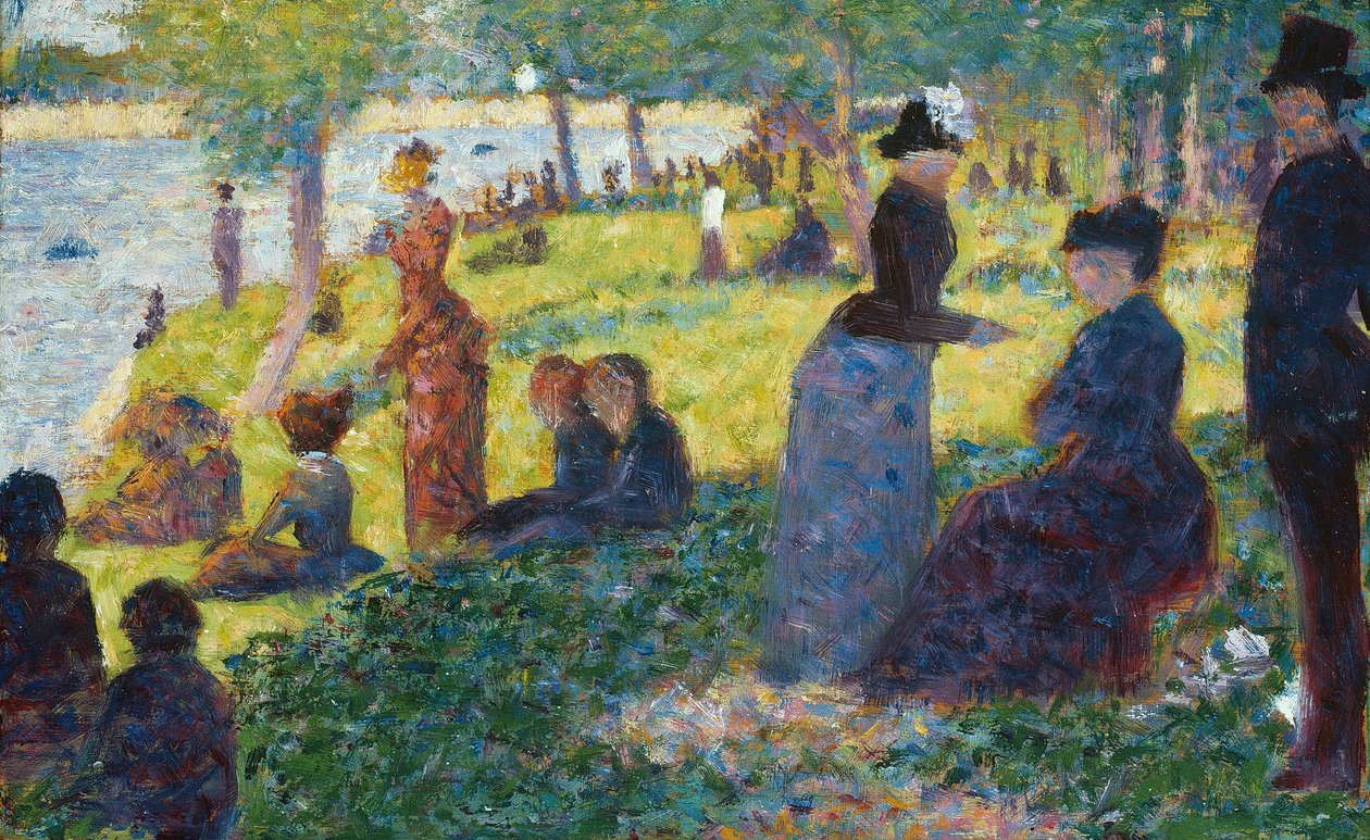 Oljeskiss för La Grande Jatte, 1884. av Georges Pierre Seurat