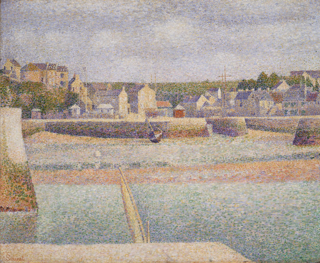 Port-en-Bessin: Yttre hamnen (vid lågvatten) av Georges Pierre Seurat