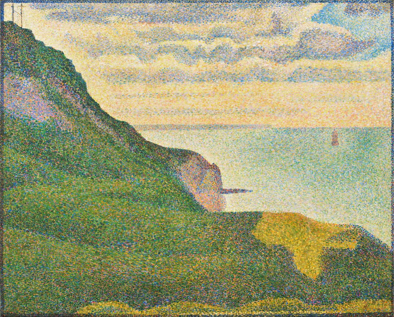 Havslandskap i Port-en-Bessin, Normandie, 1888. av Georges Pierre Seurat