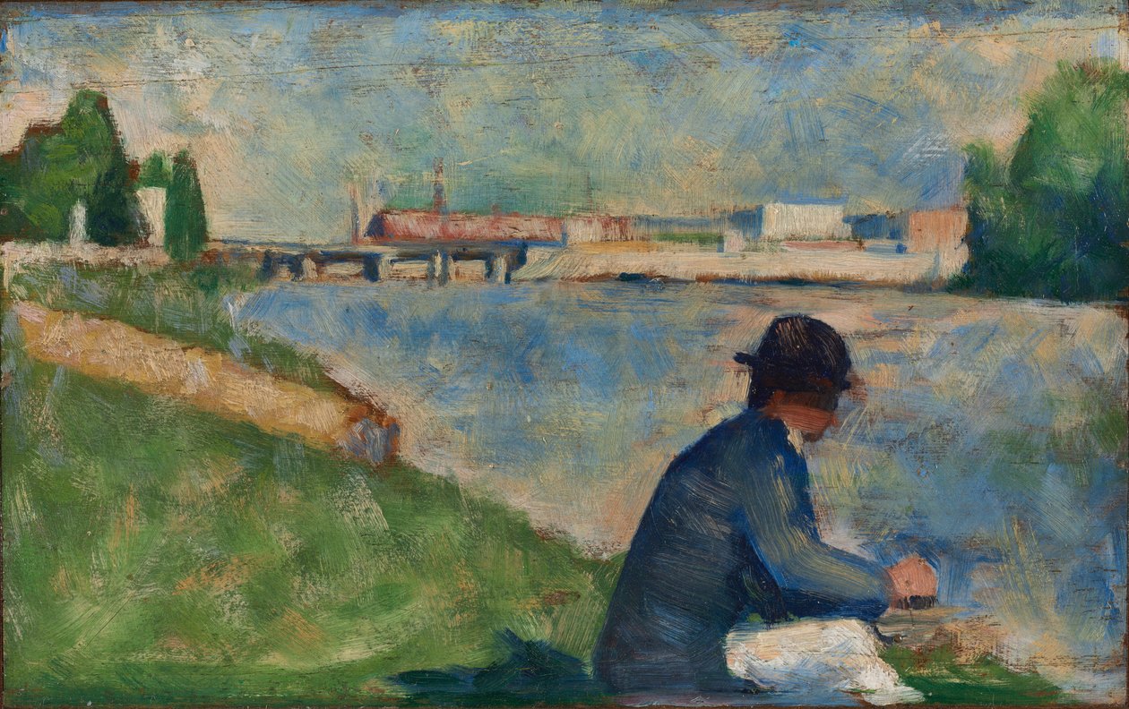 Studie för "Badande i Asnières", c.1883-1884 av Georges Pierre Seurat