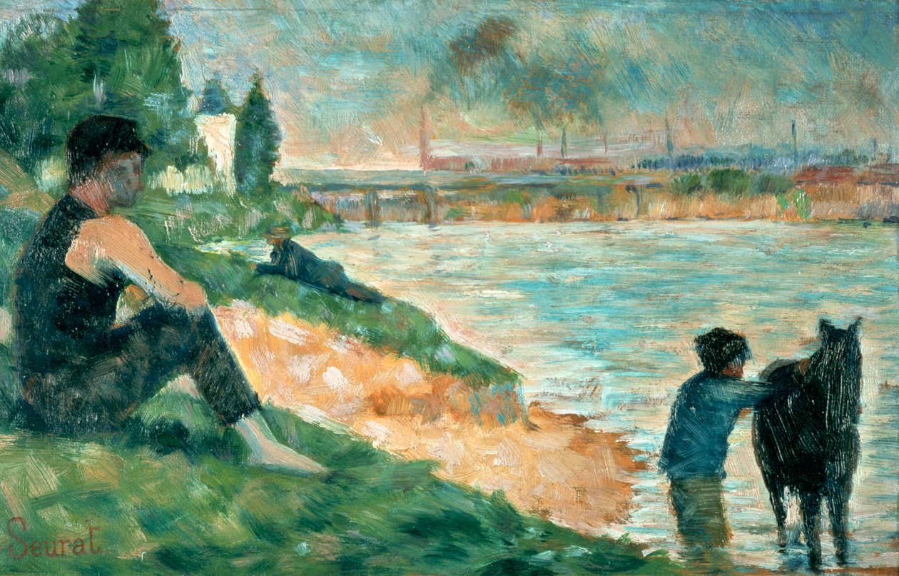 Studie för ett bad, 1883 av Georges Pierre Seurat