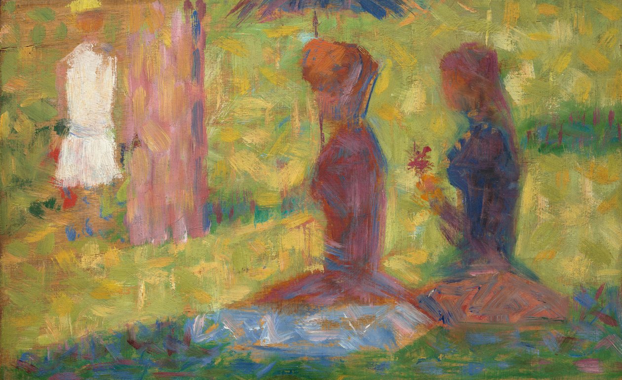 Studie av figurer för La Grande Jatte, 18841885. av Georges Pierre Seurat