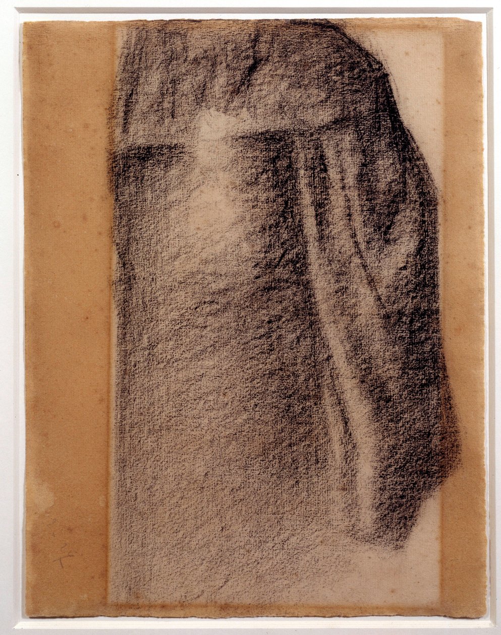 Studie av kjol för en söndag på Grande Jatte Ritning av en svart krita av Georges Seurat av Georges Pierre Seurat