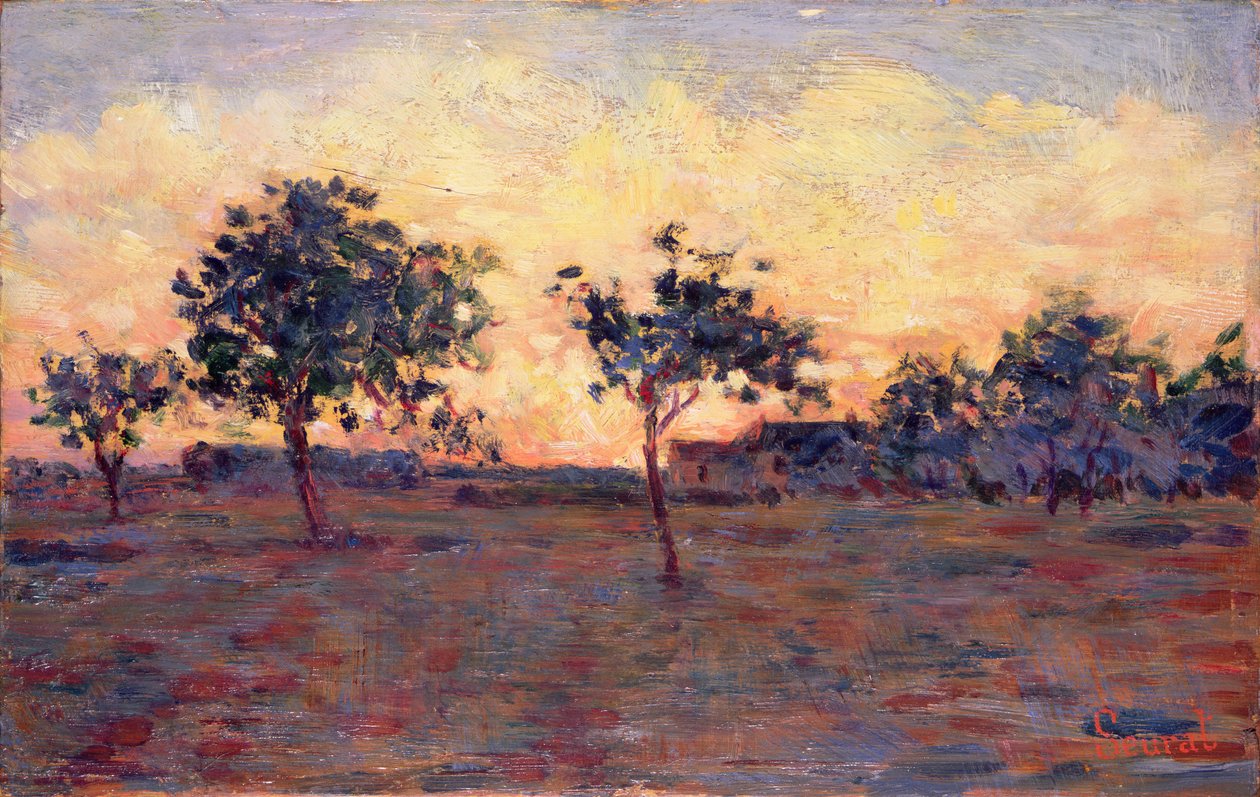 Solnedgång av Georges Pierre Seurat