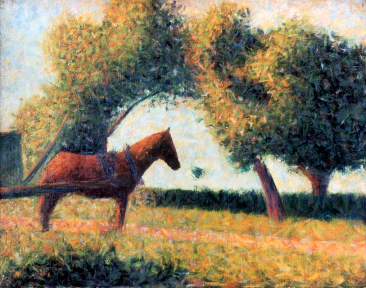 Den selade hästen, 1883 av Georges Pierre Seurat