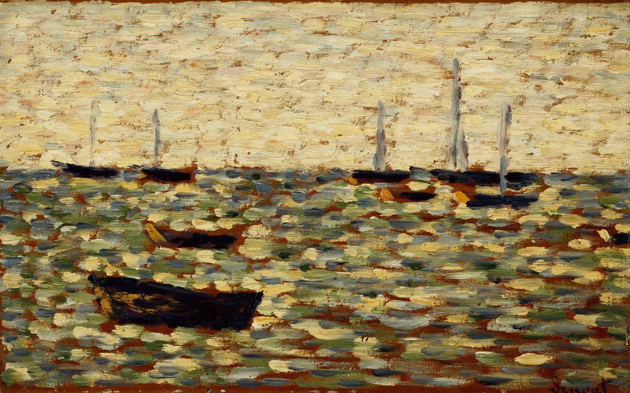 Havet vid Grandcamp; La Mer a Grandcamp, 1885 av Georges Pierre Seurat