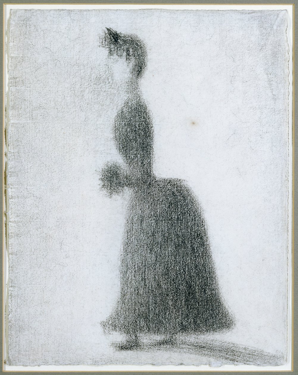 The Walker with a Muff, c.1884 av Georges Pierre Seurat