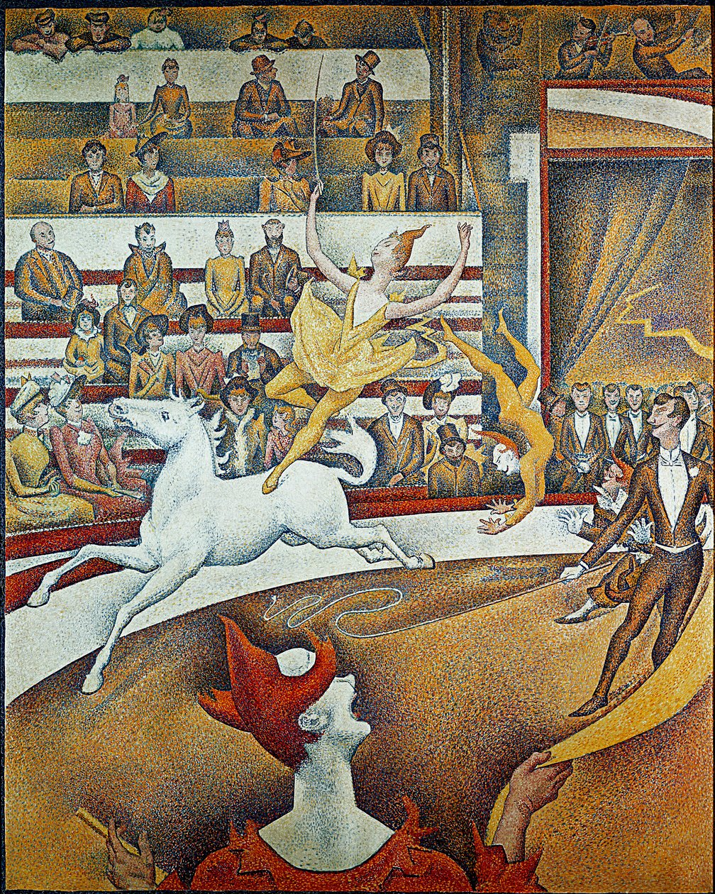 Cirkusen (olja på duk av Georges Pierre Seurat