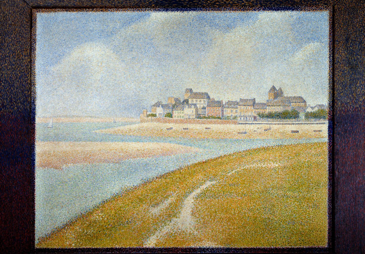 Utsikt över Le Crotoy från uppströms av Georges Pierre Seurat