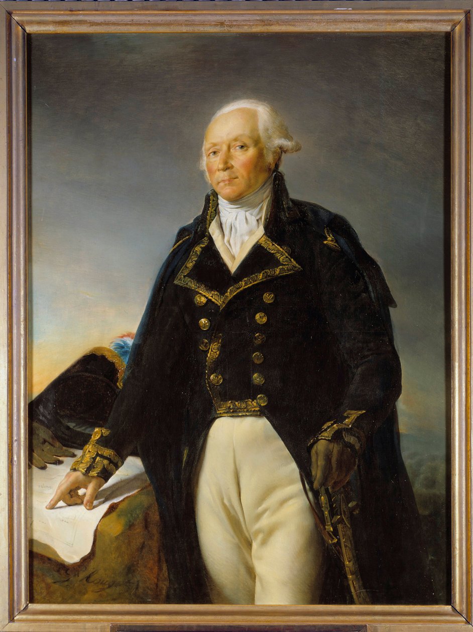Porträtt av Francois Christophe Kellermann (1735-1820), hertig av Valmy, chef för armén för Moselmålningen av Georges Rouget (1784-1869) 1792 Dim. 1,35 x 1 m av Georges Rouget