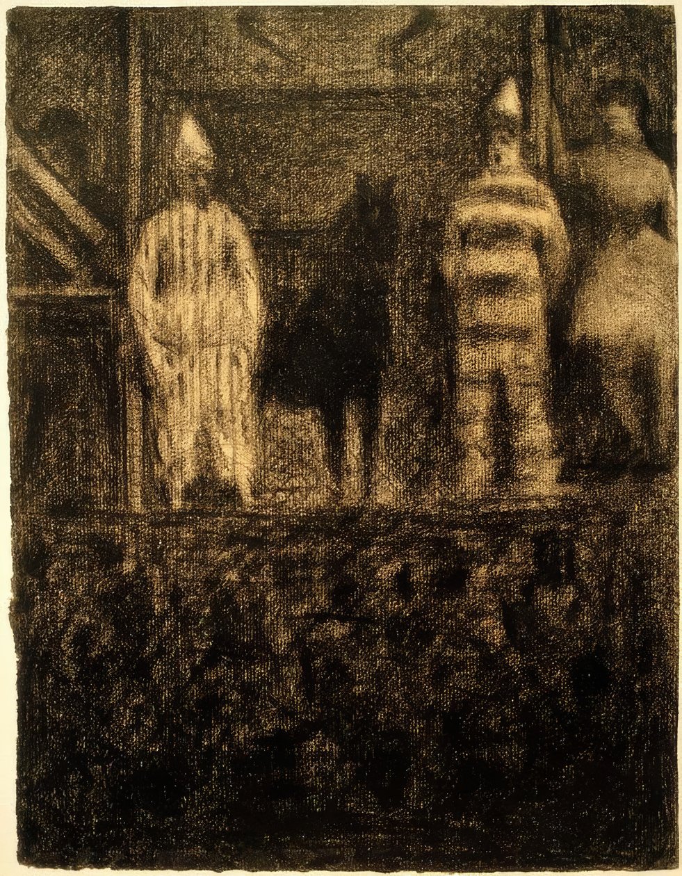 Clowns et poney (Une Parade) (Clowns and Pony / A Parade) av Georges Seurat
