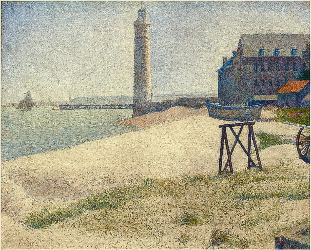 Fyren i Honfleur. 1886 av Georges Seurat