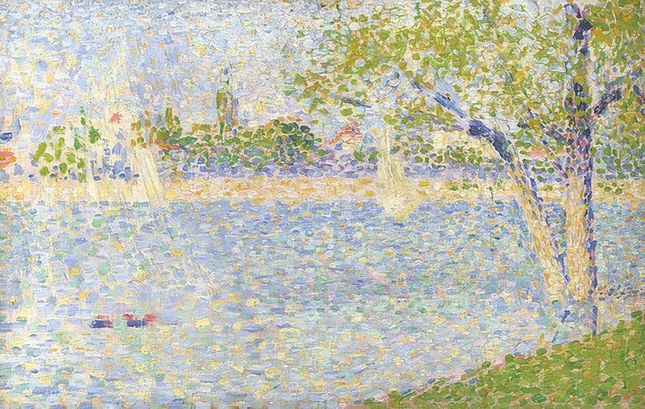 Seinen sett från Grande Jatte. 1888 av Georges Seurat