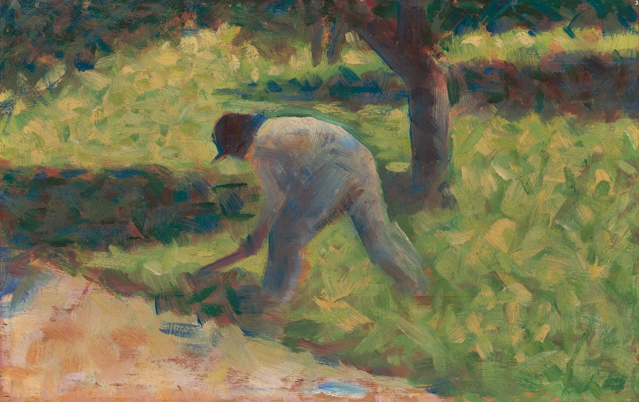 Bonde med en Hoe, c.1882 av Georges Seurat