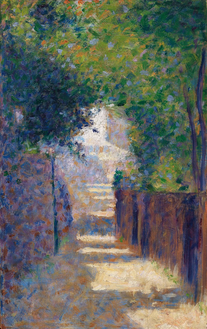 Rue St. Vincent på våren, ca 1884 av Georges Seurat