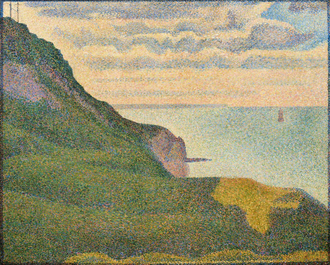 Havslandskap vid Port-en-Bessin, Normandie av Georges Seurat