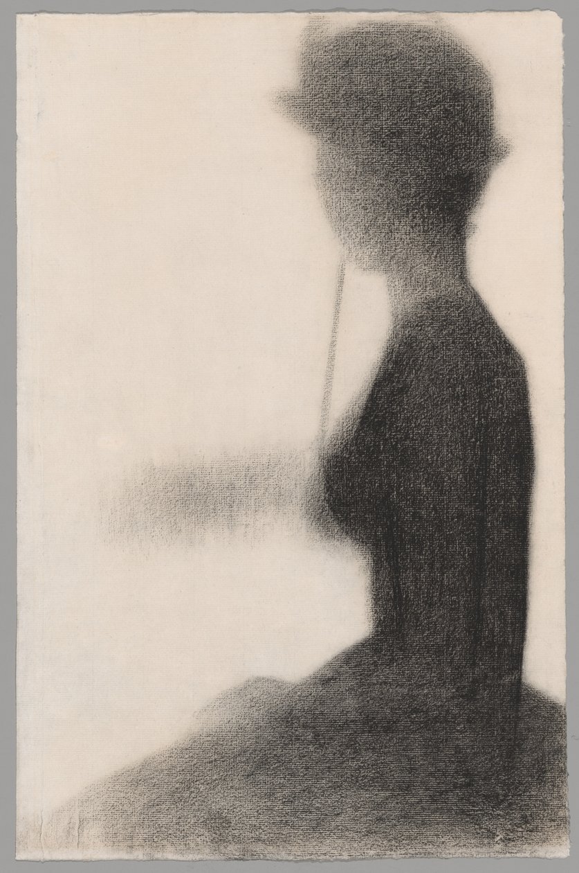 Sittande kvinna med parasoll (studie till La Grande Jatte) av Georges Seurat