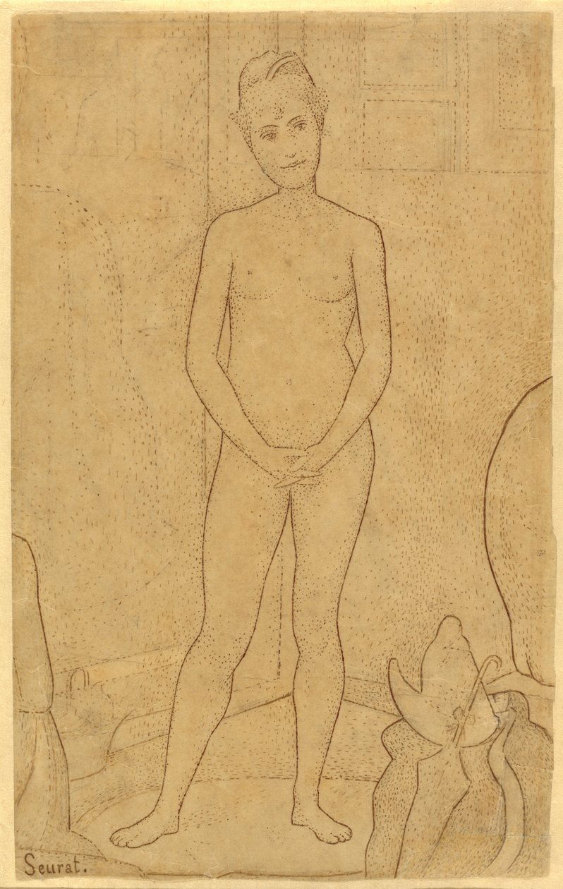 Studera efter "The Models" av Georges Seurat