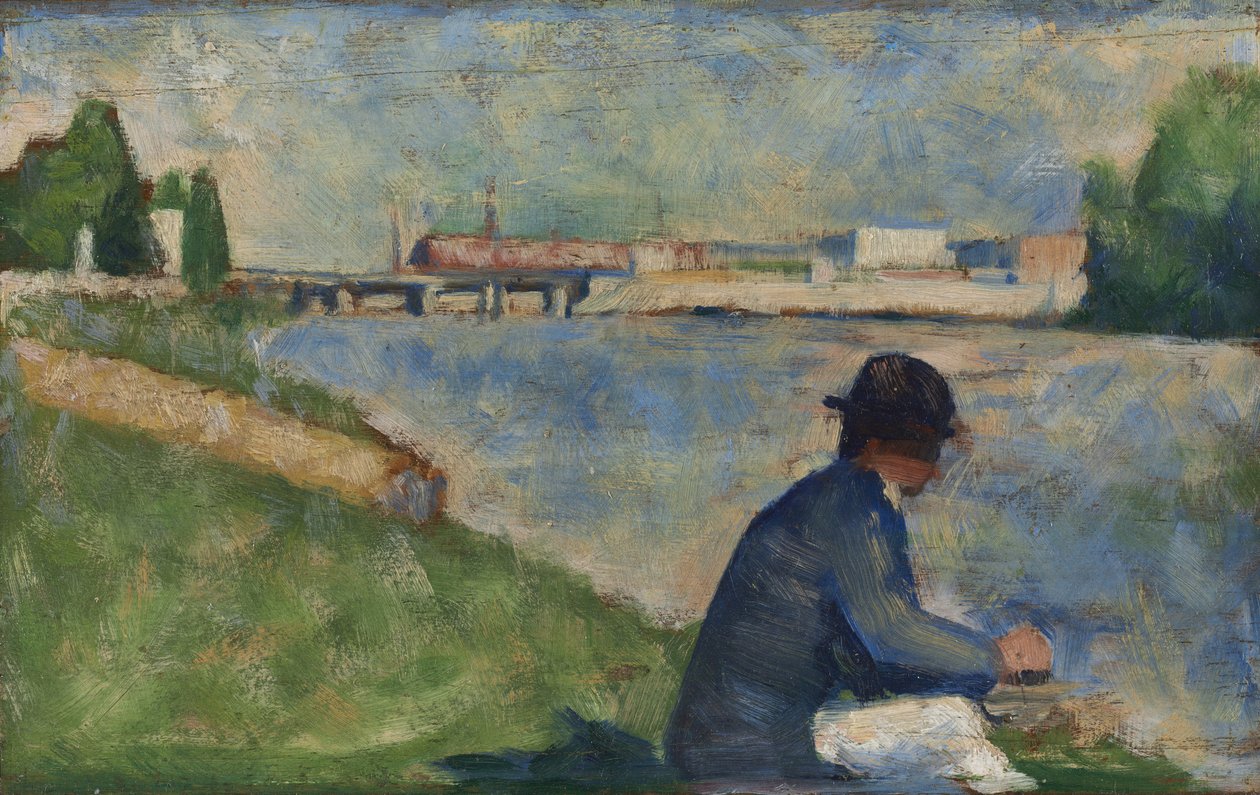 Studera för "Bathers at Asnières" av Georges Seurat