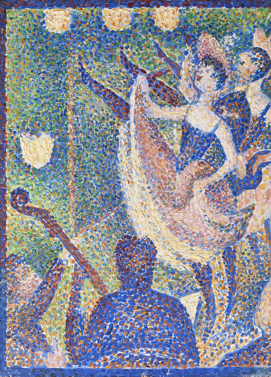 Studie för The Chahut, ca 1889 (panel) av Georges Seurat
