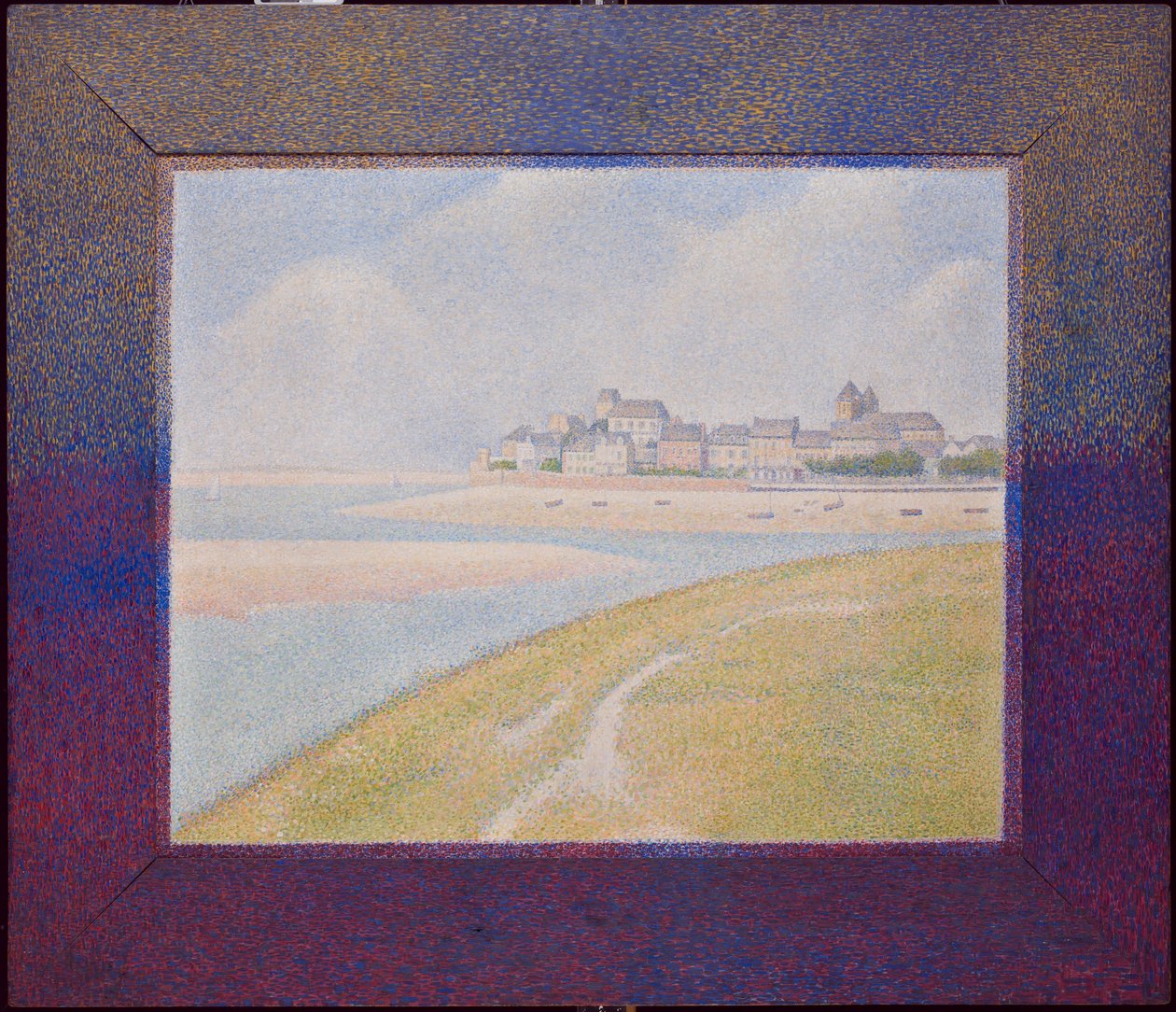 Vy över Le Crotoy från uppströms av Georges Seurat