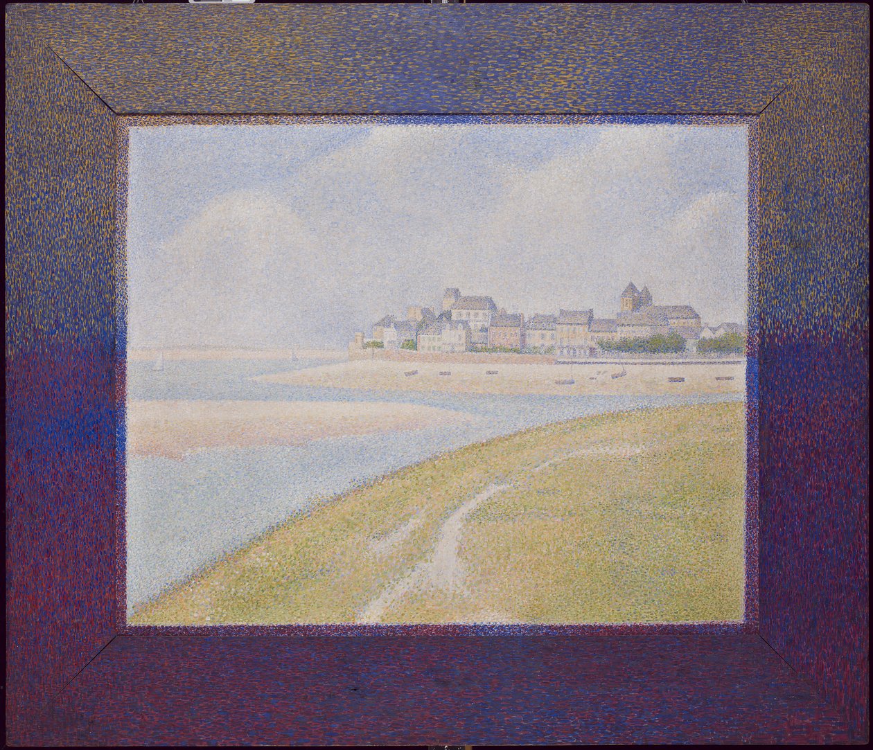 Utsikt över Le Crotoy, från uppströms, 1889 av Georges Seurat