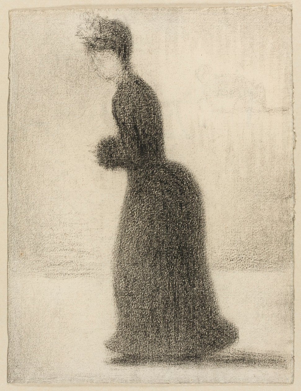 Kvinna med muff av Georges Seurat