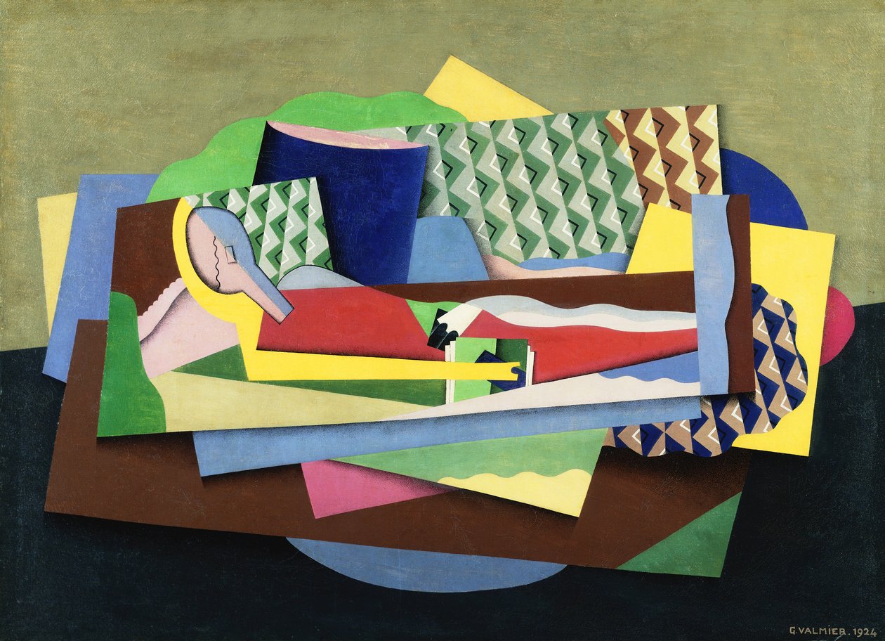 Liggande kvinna; Femme Couchee, 1924 av Georges Valmier