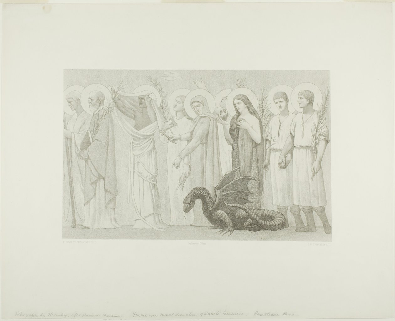 Den heliga Genevièves pastorala liv (höger panel) av Georges William Thornley