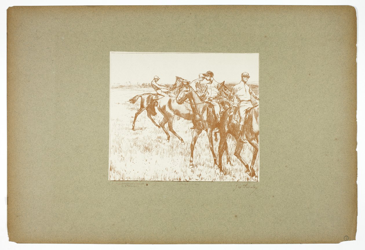 The Jockeys av Georges William Thornley