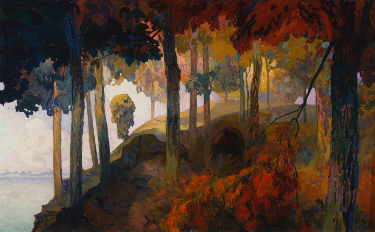 An Arcadian Landscape (olja på duk) av Georges de Feure