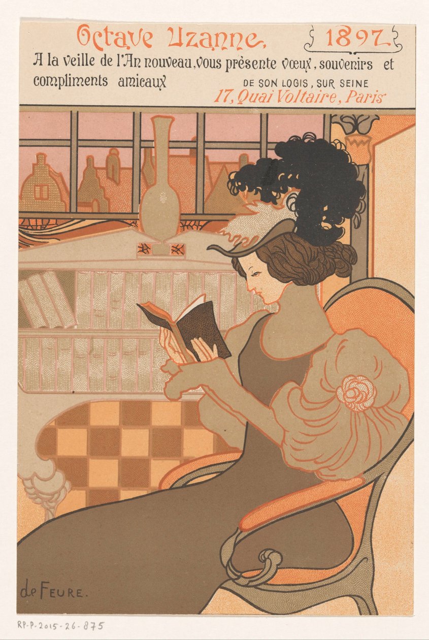 Nyårsönskemål från Octave Uzanne för år 1897 av Georges de Feure