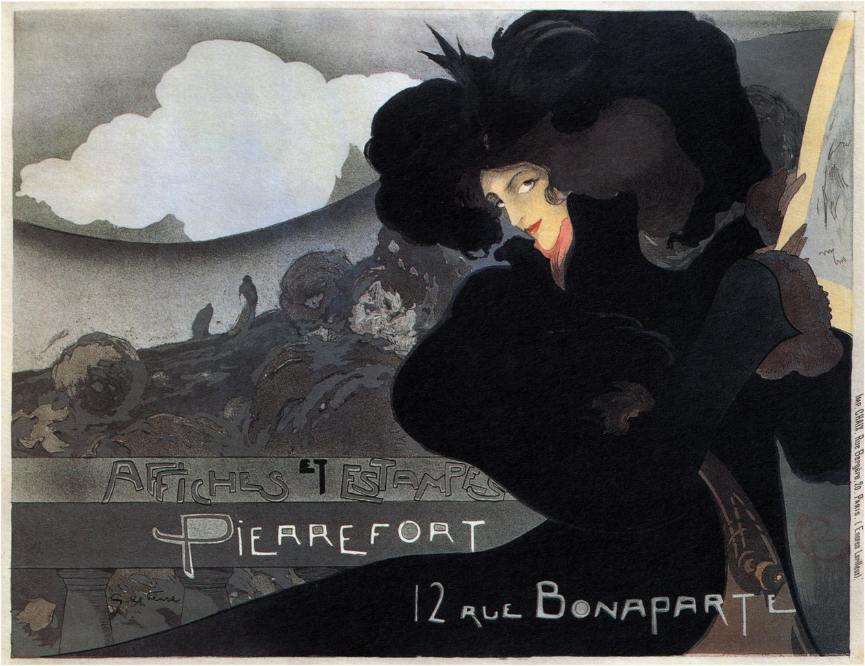 Pierrefort, affischer och frimärken, 1898 av Georges de Feure