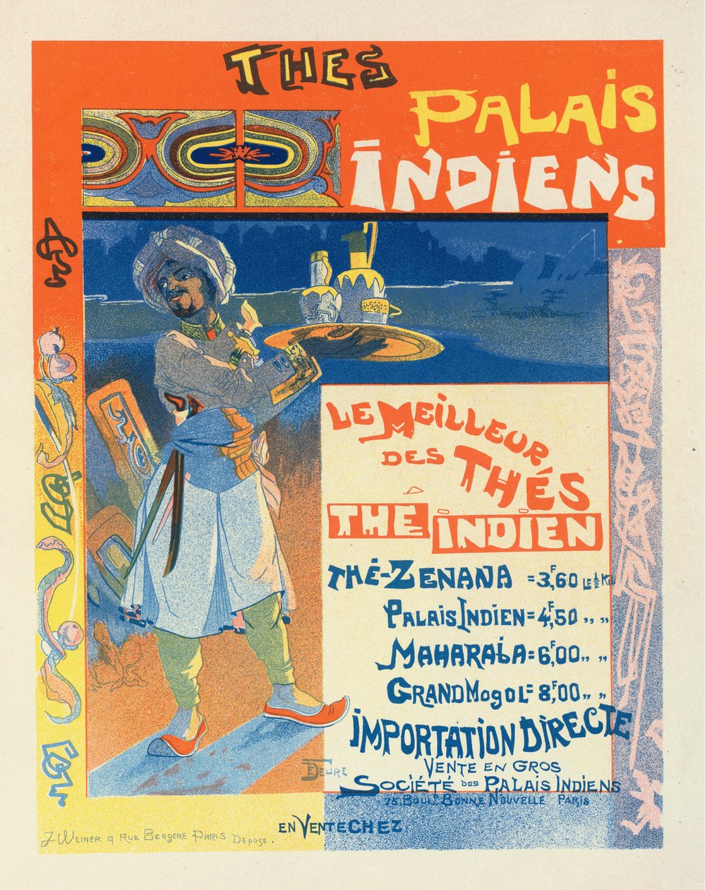 Teer från det indiska palatset, ca. 1900. av Georges de . Feure