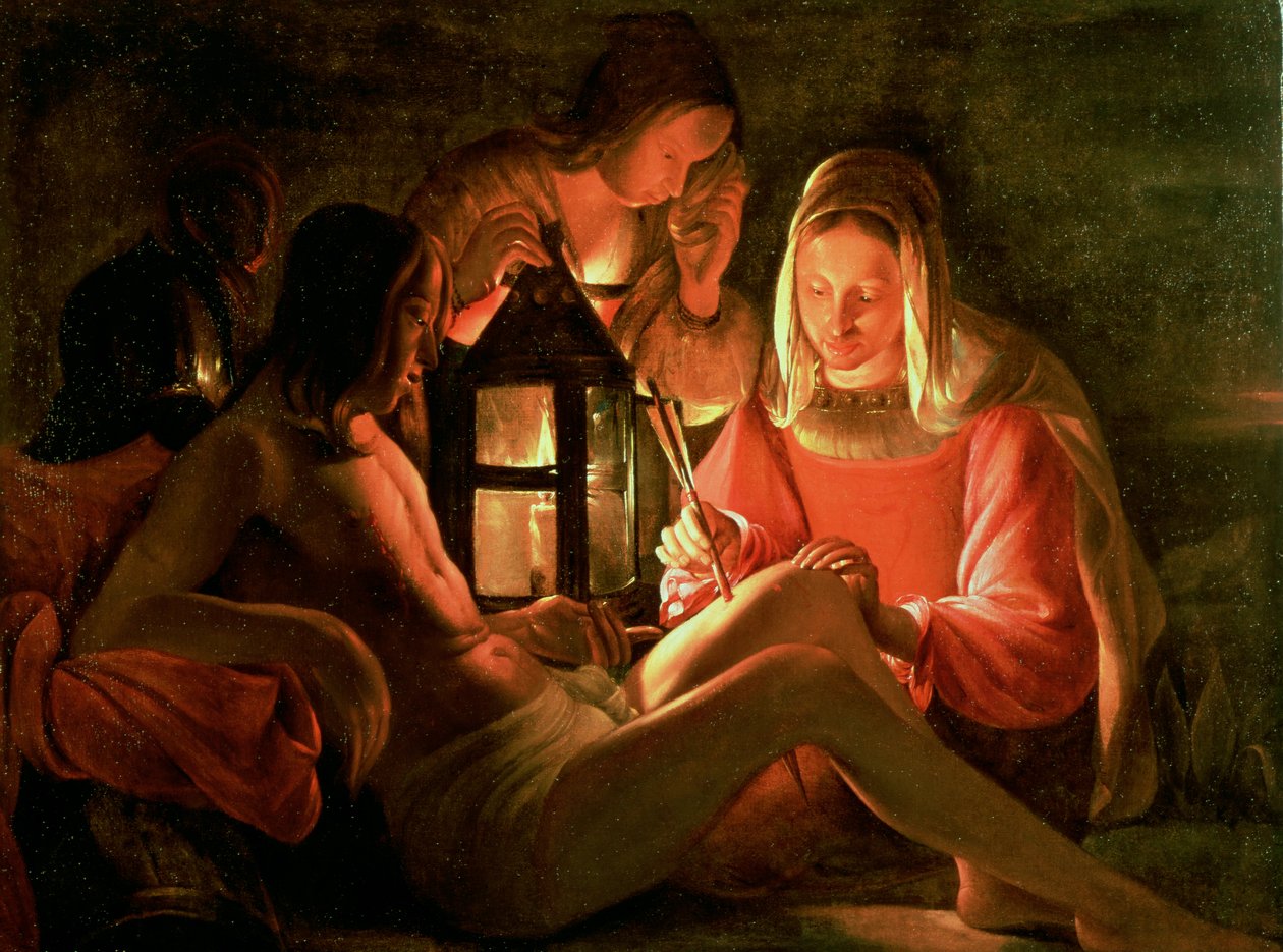 St. Sebastian sköts av den heliga kvinnan av Georges de La Tour
