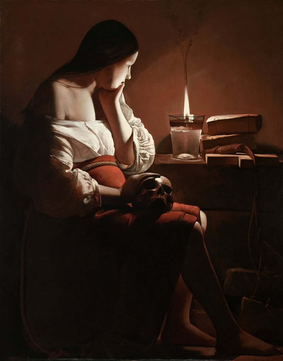 Magdalenan med den rykande lågan av Georges de La Tour