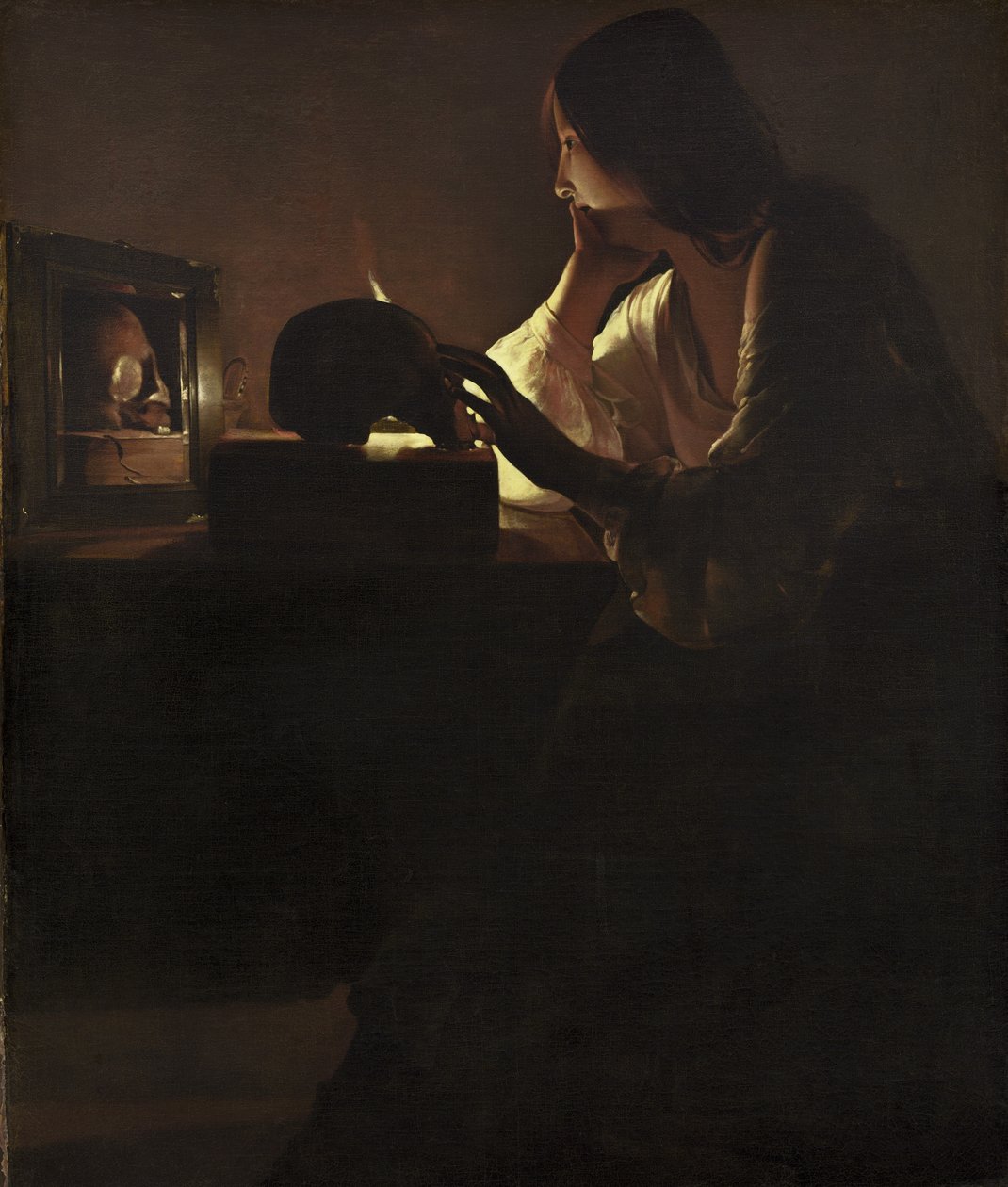 Den ångrande Magdalena, 1635-40 av Georges de La Tour