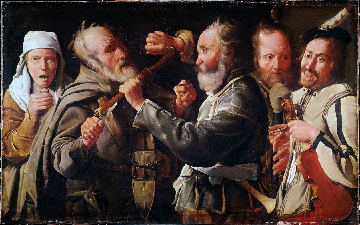 Bråk mellan musiker (olja på duk av Georges de La Tour