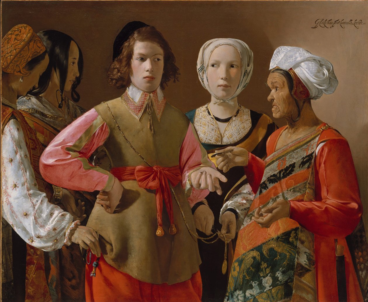 The Fortune Teller, c.1635 (olja på duk) av Georges de La Tour