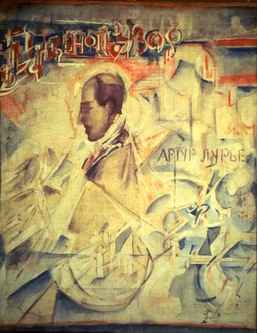 Agendan. Porträtt av kompositören Arthur Lourié 1891-1966, 1918 av Georgy Bogdanovich Yakulov