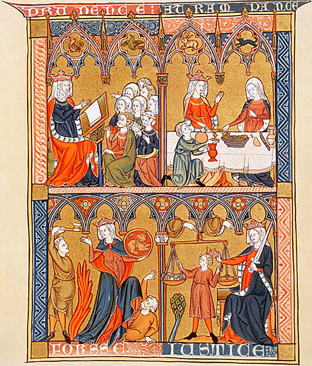 4 Kardinaldygder från Somme le Roi av dominikanbrodern Laurent, ca 1290-1300 (48292049006) av Georgia Levan Ramishvili from Tbilisi