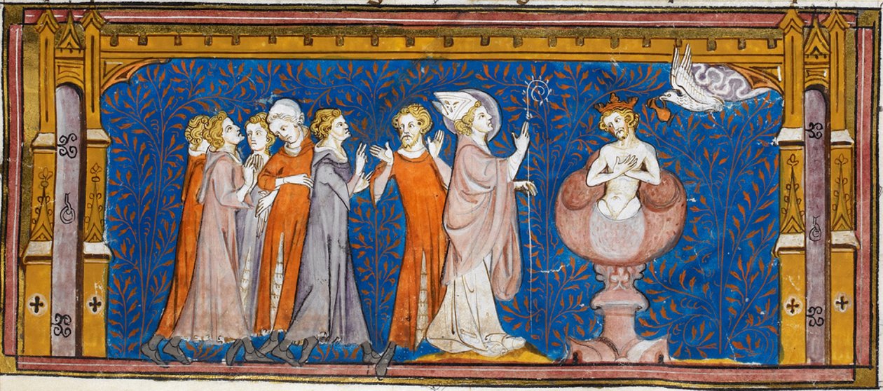 Clovis dop, från Chroniques de France ou de St Denis, 1300-talet (22727635581) av Georgia Levan Ramishvili from Tbilisi